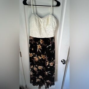 Lily Rose White Dress with Black Label